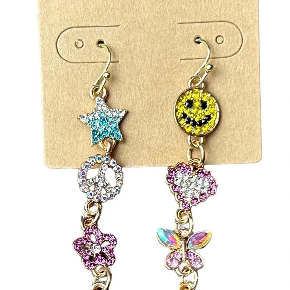 Fun Whimsical Dangle Pierced Earrings With All Things To Make You Smile - Picture 10 of 11